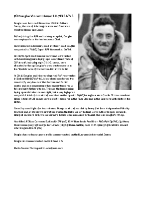 A preview of a PDF biography for Hamer, Douglas Vincent